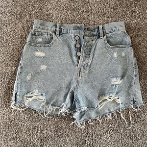 PacSun Light Wash High Waisted Jean Shorts